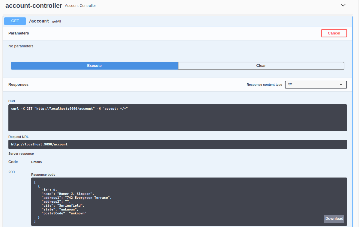 CachingService save method form completed.