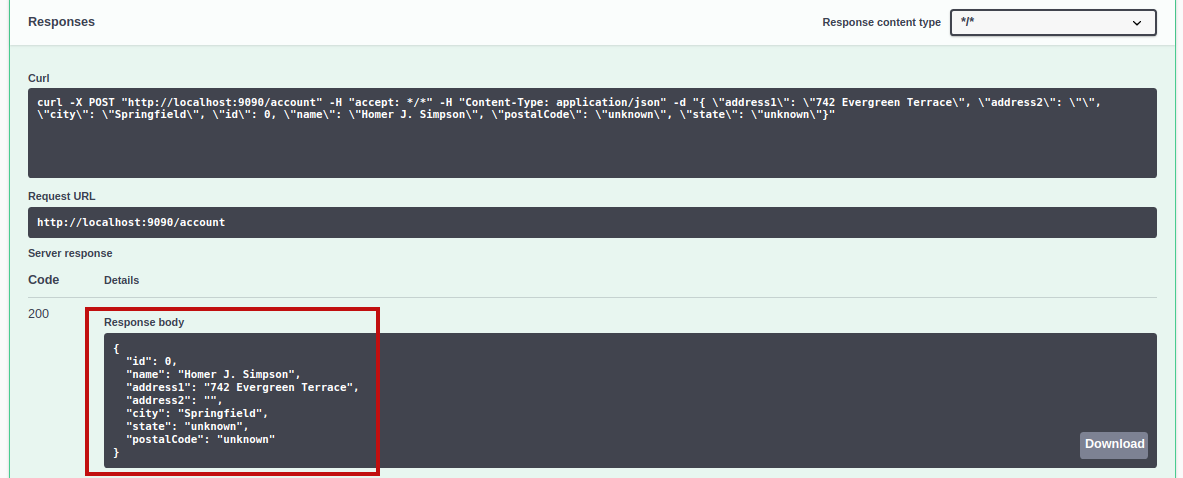 CachingService save method form completed.