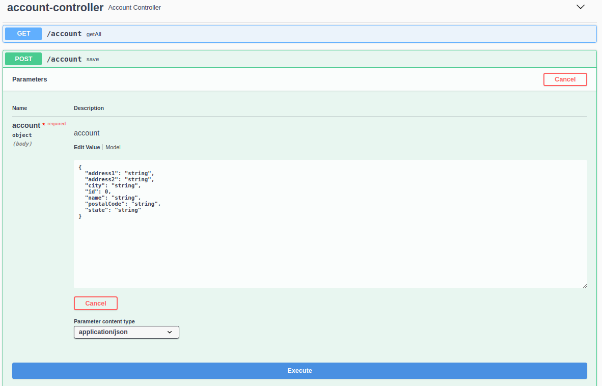 CachingService save method form.