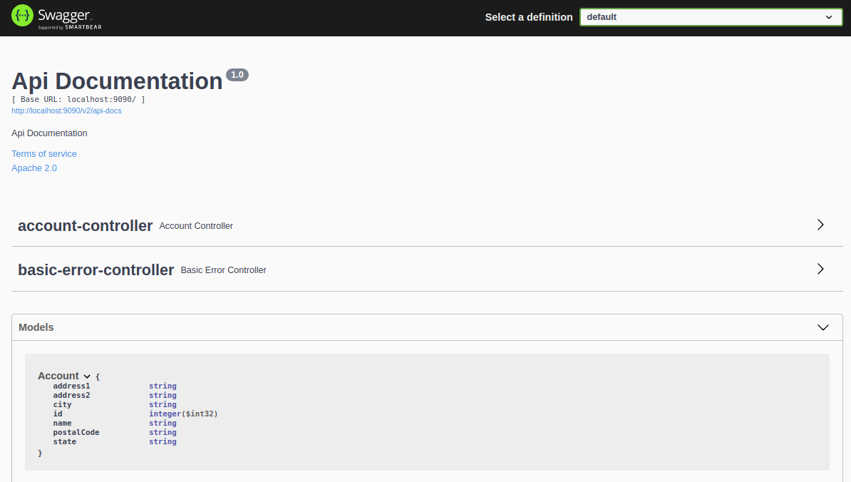 CachingService Account Model.