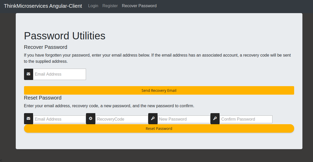 Angular Client Password Utilities.