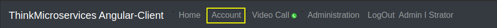 Angular Client Account.