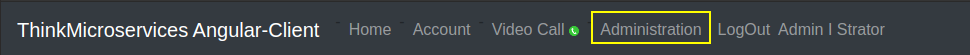 Angular Client Administration.